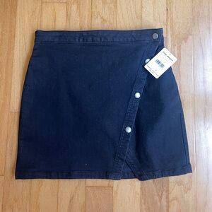 NWT Free People Black Denim Skirt